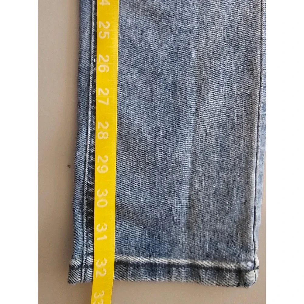 Ravmen Black Label Skinny Jeans Men 30 Light Blue Distressed Ripped Streetwear ~